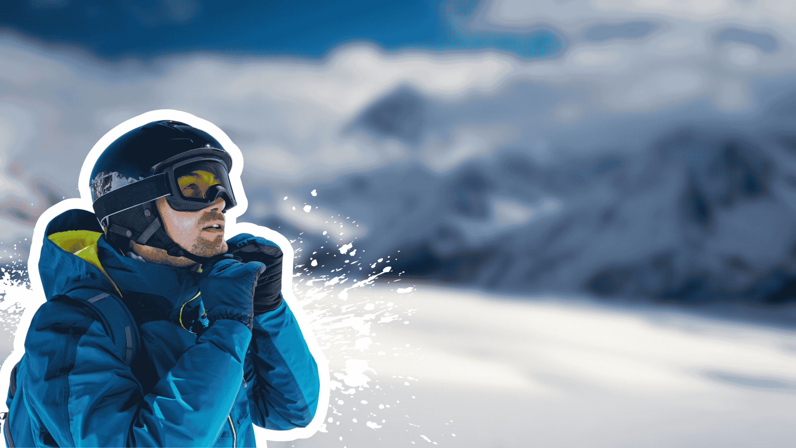 WEDZE Store -WEDZE Store Blue and Yellow Winter Ski Adventure Promotion YouTube Thumbnail scaled