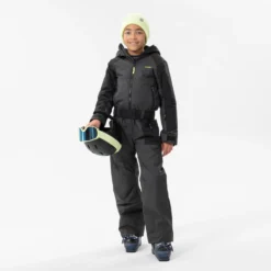 WEDZE KIDS’ WARM AND WATERPROOF SKI SUIT 500 GREY -WEDZE Store k056aeee600357373bd1f16df0c29dde7