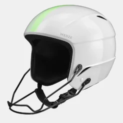 WEDZE Kids’ FIS Competition Ski Helmet With Chin Guard - White -WEDZE Store k0b84bd5fbcc4ba1c6ad70dc86a0251f1