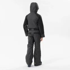 WEDZE KIDS’ WARM AND WATERPROOF SKI SUIT 500 GREY -WEDZE Store k50964e7b0f78389f7cac990a805af401