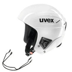 SKI CLUB COMPETITION HELMET WITH UVEX RACE+ CHINSTRAP WHITE