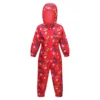 Regatta Childrens/Kids Pobble Peppa Pig Dinosaur Waterproof Puddle Suit (True Red)