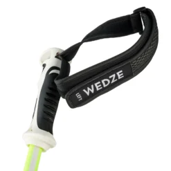 WEDZE Women's Downhill Ski Poles Boost - White And Yellow -WEDZE Store ka0b0816aba2f14e878022f260b225a87