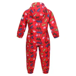 Regatta Childrens/Kids Pobble Peppa Pig Dinosaur Waterproof Puddle Suit (True Red) -WEDZE Store kb6d145c6b4efffeccc6be77d08c0a7a9