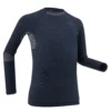 WEDZE KIDS' SKI BASE LAYER TOP - BL 500 I-SOFT SEAMLESS