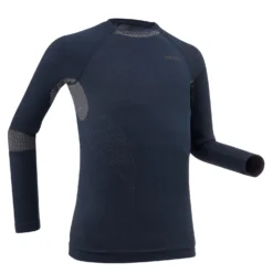 WEDZE KIDS' SKI BASE LAYER TOP - BL 500 I-SOFT SEAMLESS